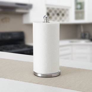 Silver Paper Towel Napkin Holders You Ll Love Wayfair Stainless Steel Free Standing Paper Towel Holder