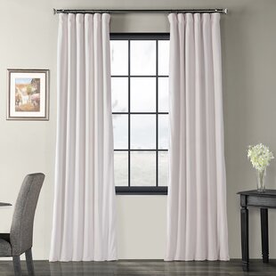 Albert Velvet Solid Blackout Rod Pocket Single Curtain Panel