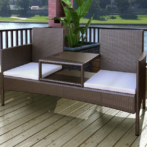 2-Sitzer Doppelbank aus Polyrattan von dCor design