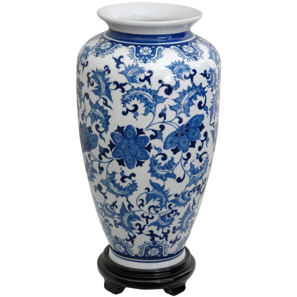 Flower Vase blue and white Pastel bottle vintage vase Home Decor Ceramic ornament vase Pottery Vase Ceramic Vase vase jar
