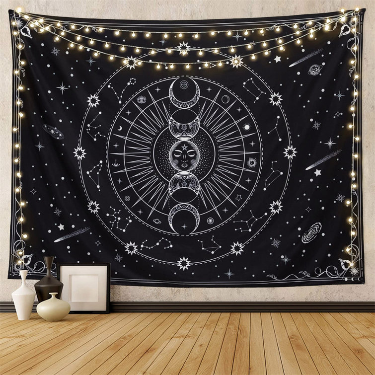 Sun Moon Tarot Tapestry Wall Hanging Table Cloth Astrology Wall Art Vintage SHP 