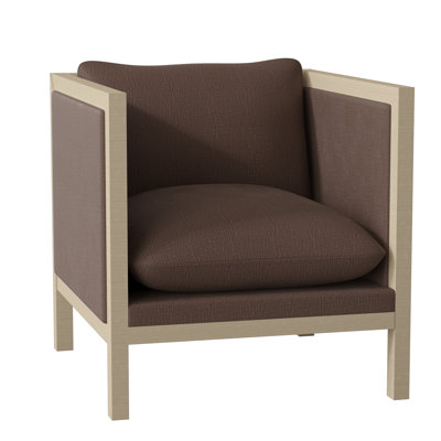 Aldus Armchair Maria Yee Leg Color Ebony Body Fabric Acadia Brown