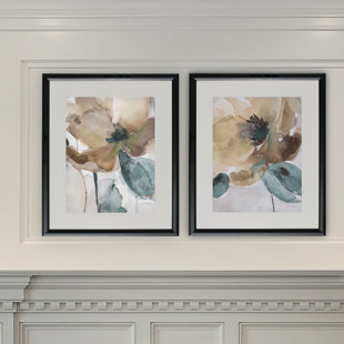 Watercolor Poppy 2 Piece Framed Graphic Art Print Set Watercolor Poppy 2 Piece Framed Graphic Art Print Set