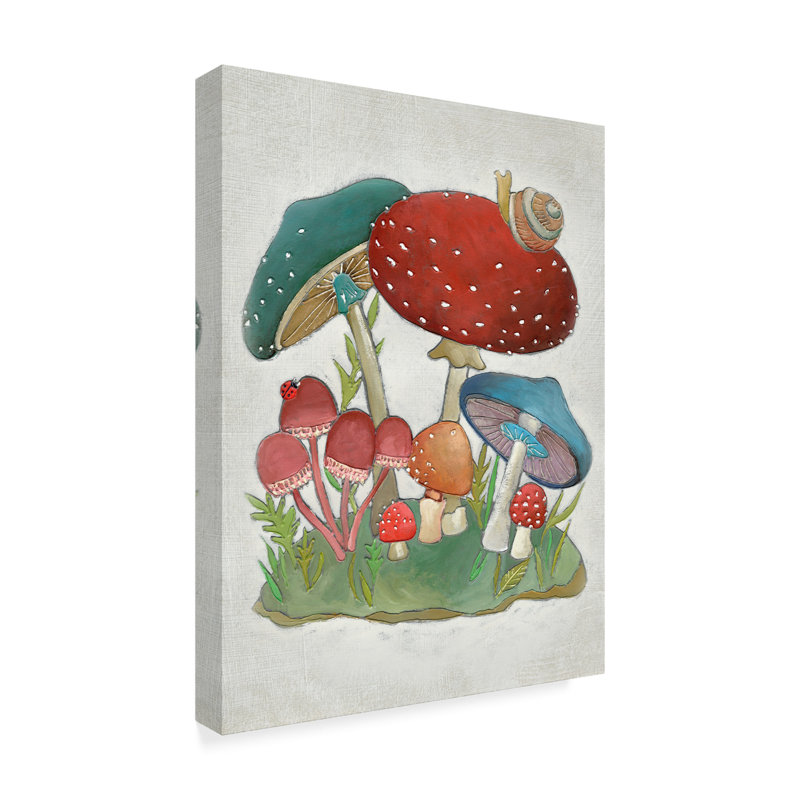 World Menagerie Mushroom Collection I Acrylic Painting Print On