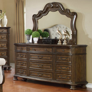 Blackshear 12 Drawer Dresser with Mirror by Charlton Home