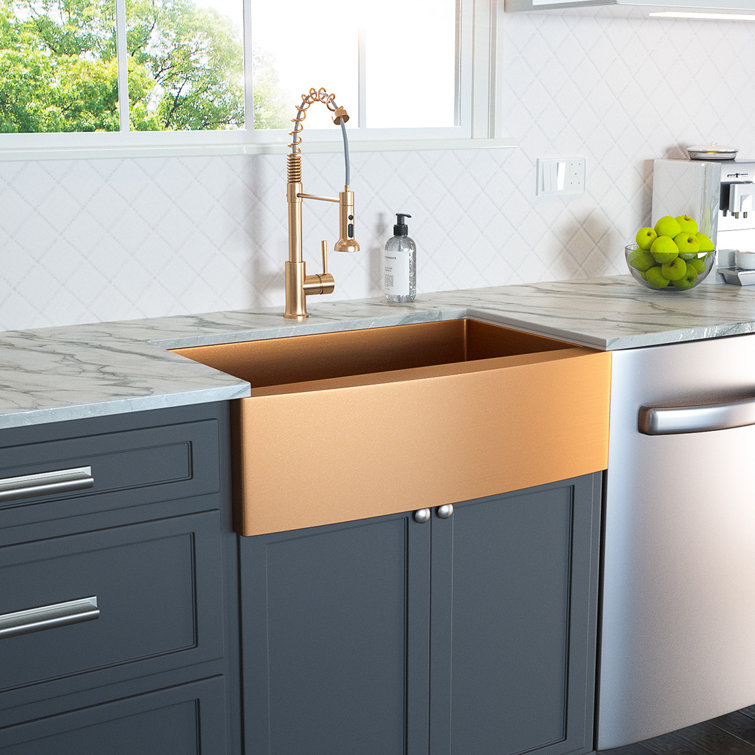 30 Inch Farmhouse Kitchen Sink Apron Front 16 Gauge Stainless Steel Deep Single Bowl Kitchen Farm Sinks