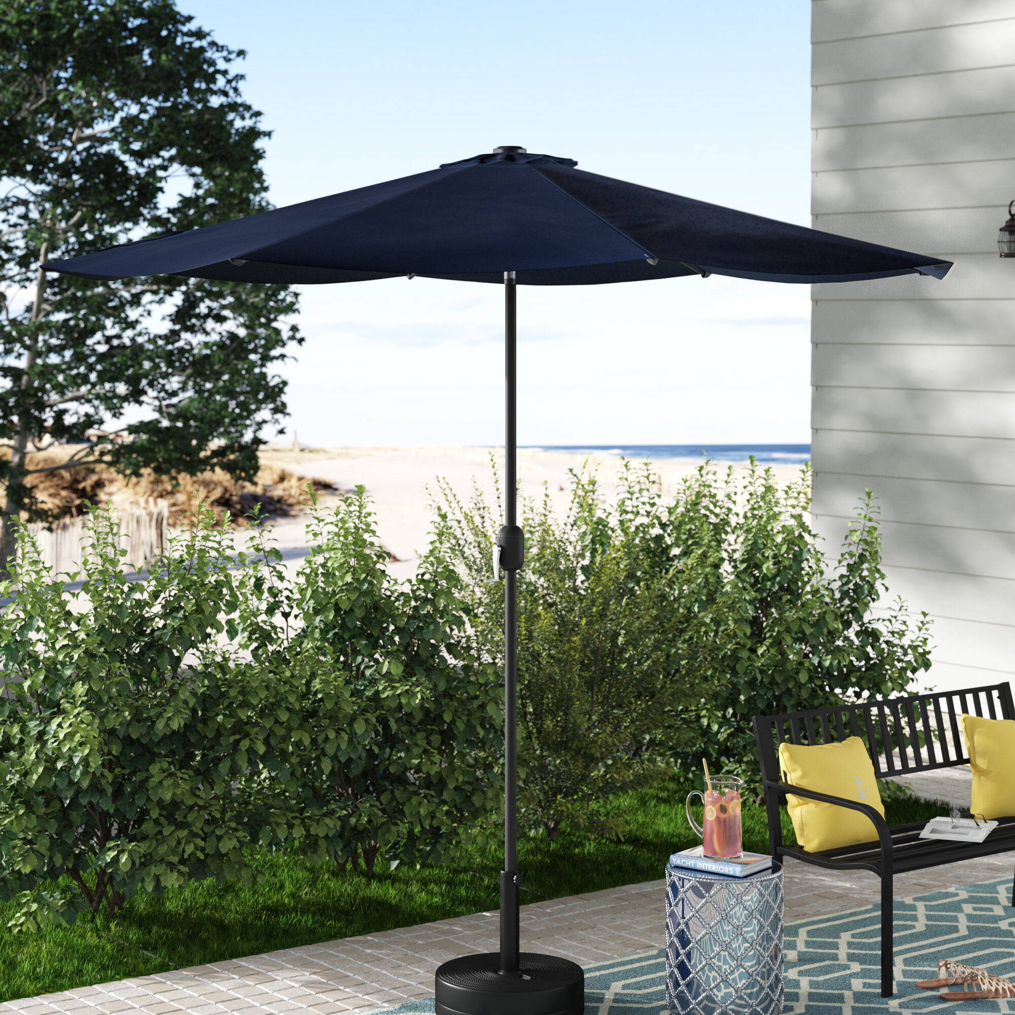 Breakwater Bay Julian 9 Market Sunbrella Umbrella Reviews Wayfair