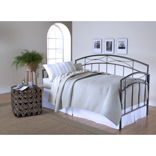 Contemporary Metal Frame Daybed with Suspension Deck by Alcott Hill