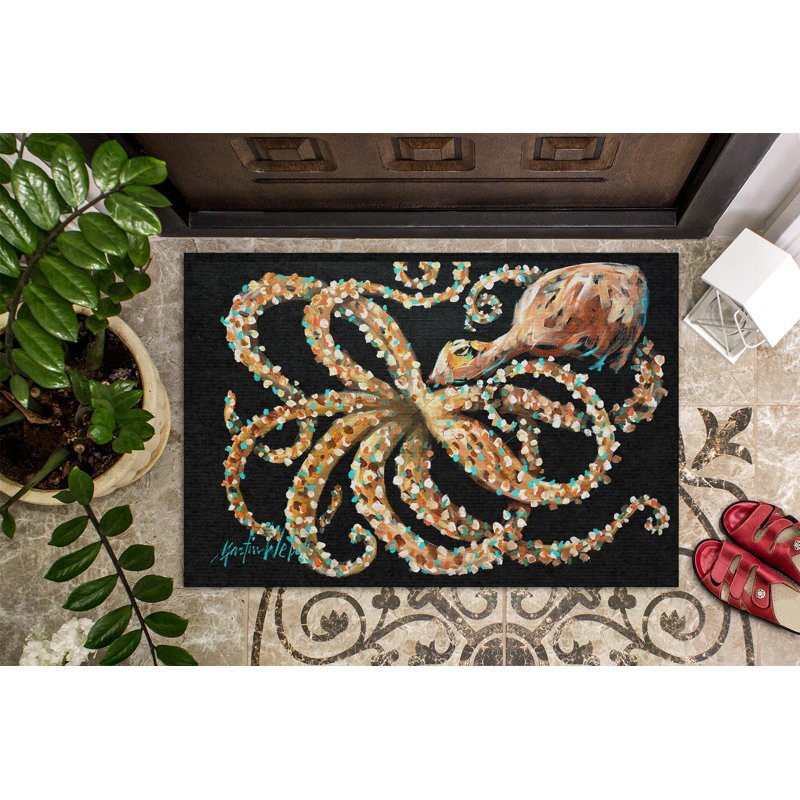 Highland Dunes Ridenour Eye On You Octopus 36 In X 24 In Non Slip Outdoor Door Mat Reviews Wayfair