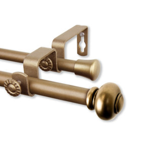 Fiske Curtain Double Rod Hardware Set