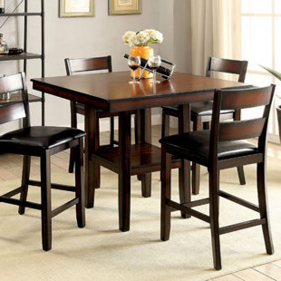 Go to store & view more images RJ 5 Piece Counter Height Solid Wood Dining Set by Red Barrel Studio