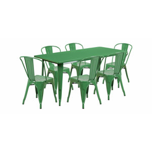 Gilbert Kids 7 Piece Rectangular Table and Chair Set