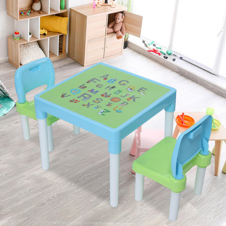 Zoomie Kids Abram Kids Square Play / Activity Table and Chair Set Wayfair