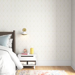 Wayfair | Geometric White Peel & Stick Wallpaper You'll Love in 2023