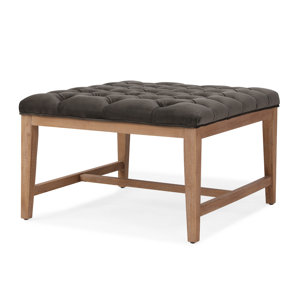 Mia Wood and Upholstered Top Bench Ott..