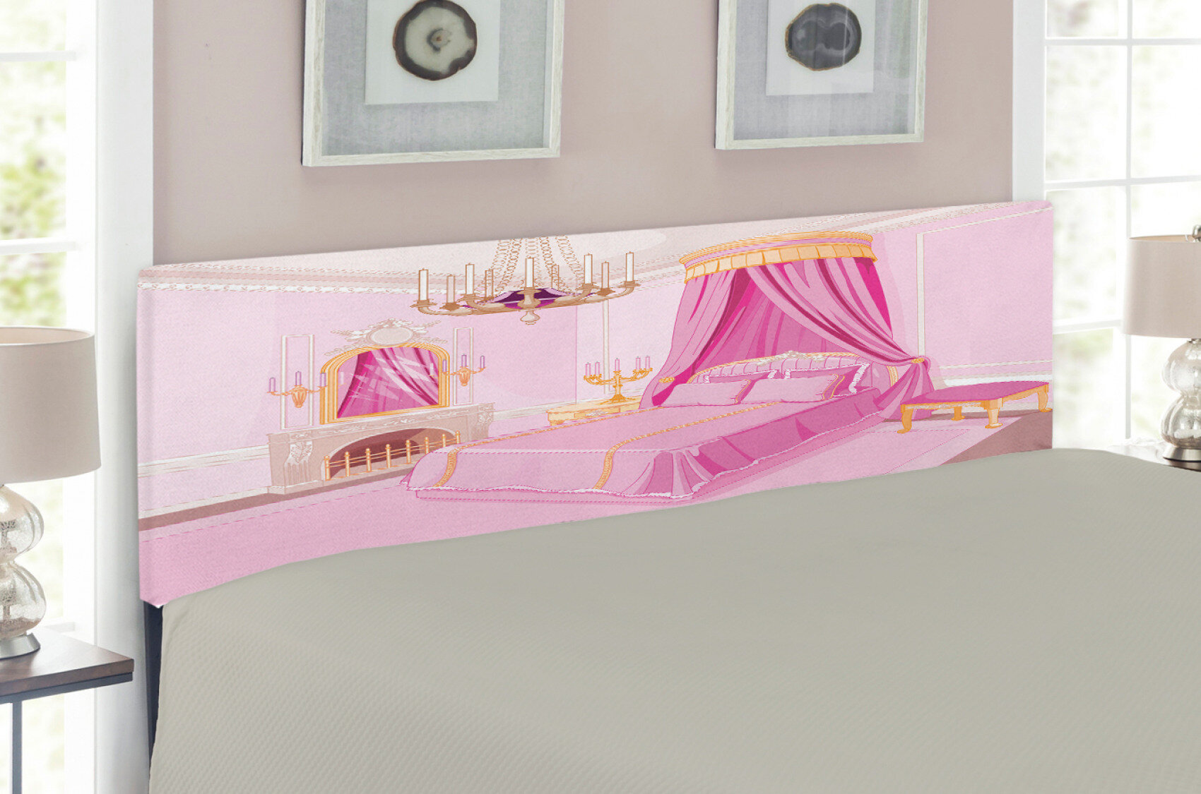 pink princess headboard