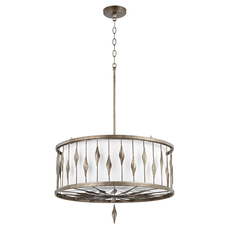 Williston Forge Doncaster 6 Light Shaded Drum Chandelier Wayfair