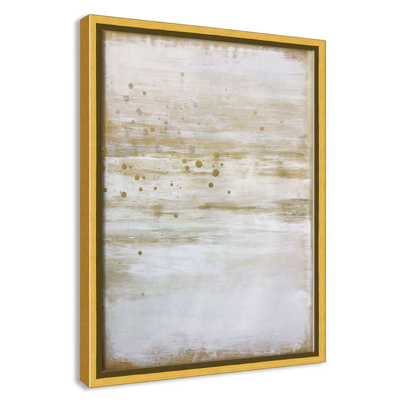 Casafinearts Golden Whiteout Floater Frame Painting On Canvas