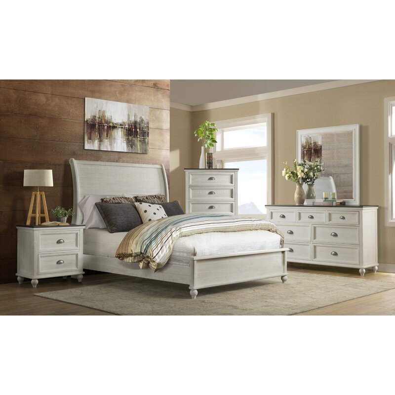 Gracie Oaks Risner Sleigh Configurable Bedroom Set Reviews Wayfair