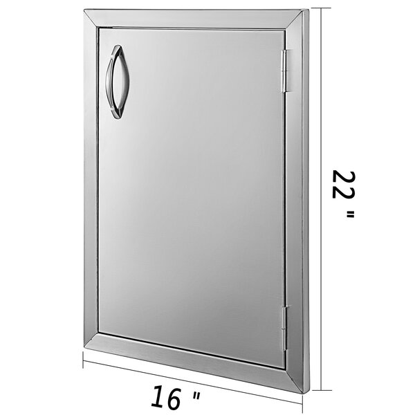304 Stainless Steel Single Access Door 22”X16” for Outdoor BBQ Kitchen 