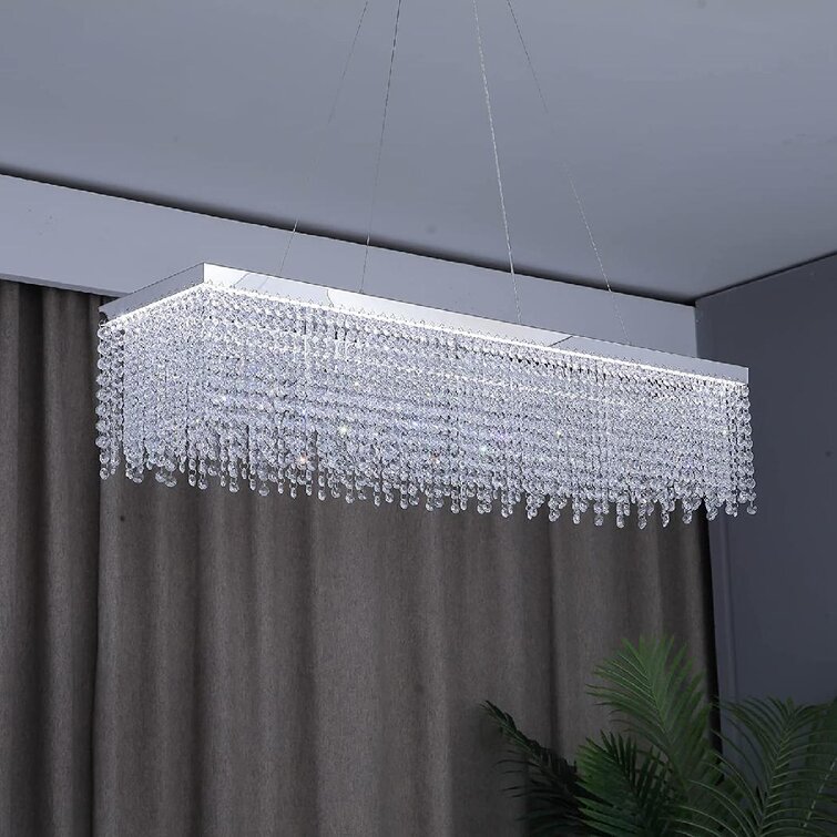 LED Pendant Lights K9 Crystal Ceiling Lamp Lighting Rain Drop Modern Chandelier 