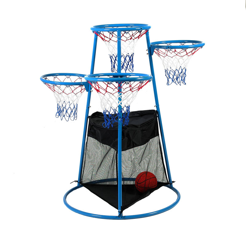 Children S Factory 4 Rings Basketball Stand With Storage Bag