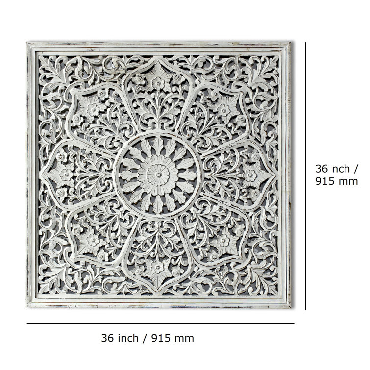 One Allium Way Decorative Handcarving On Wood Hanging Sculpture Wall Decor Reviews Wayfair