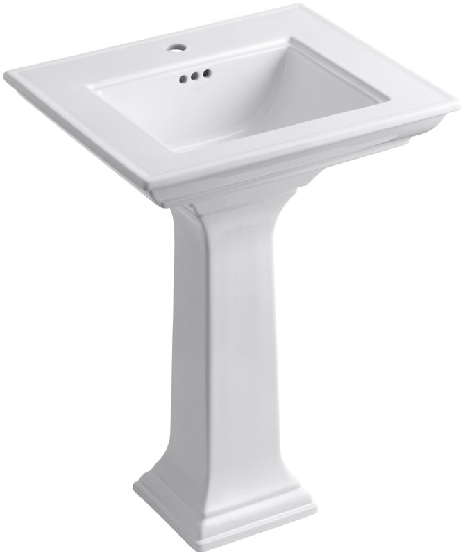 Memoirs® Ceramic 25" Pedestal Bathroom Sink with Overflow