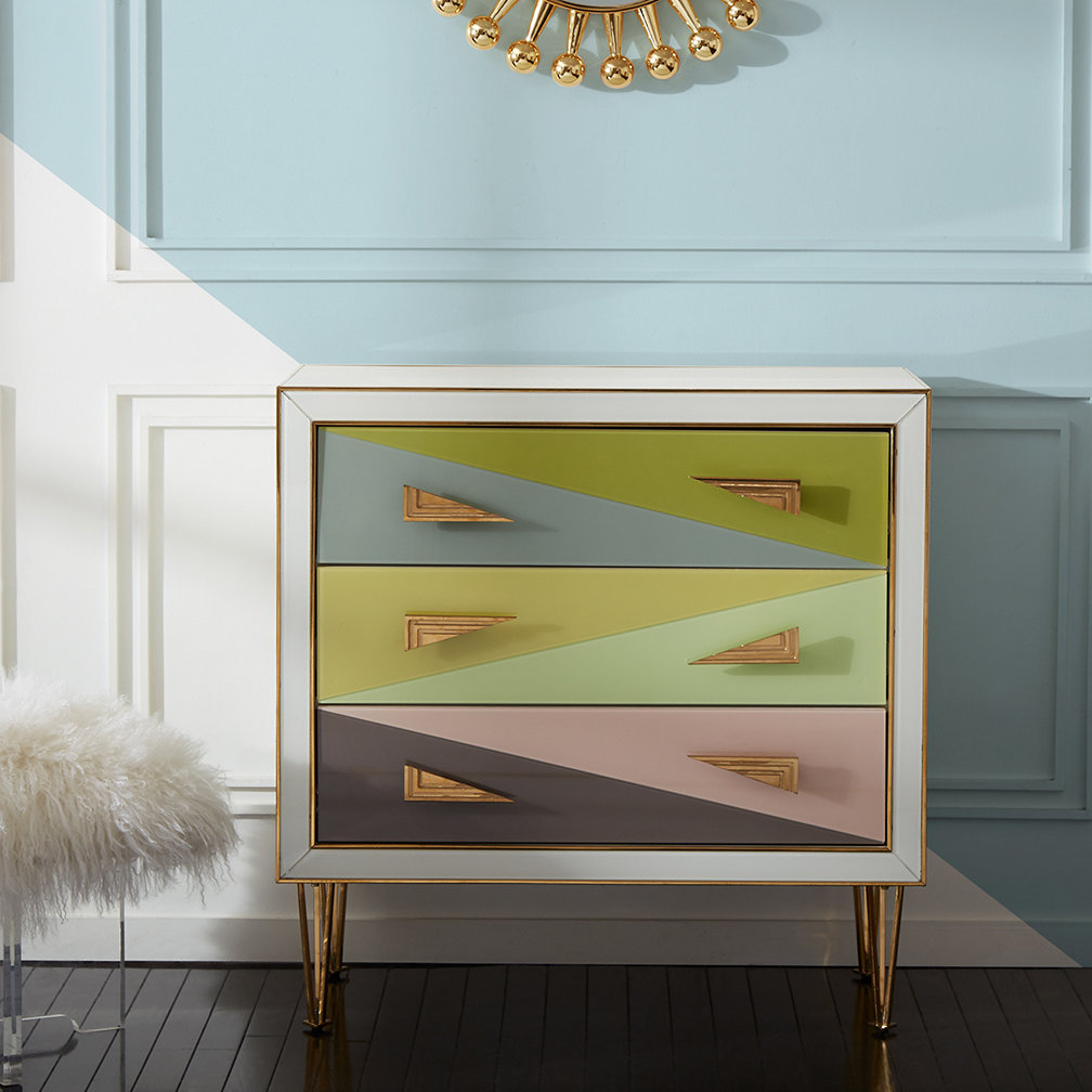 Jonathan Adler Harlequin 3 Drawer Bachelor S Chest Wayfair