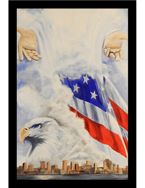 Winston Porter Spiritual Eagle American Flag City Of Hope Framed