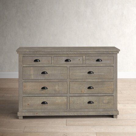 Lockridge 9 Drawer 66'' W Solid Wood Dresser