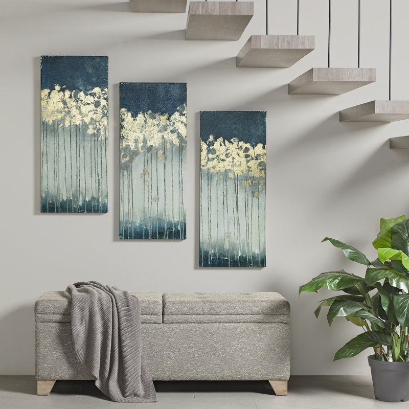 Willa Arlo Interiors Midnight Forest 3 Piece Wrapped Canvas Print Set Reviews Wayfair