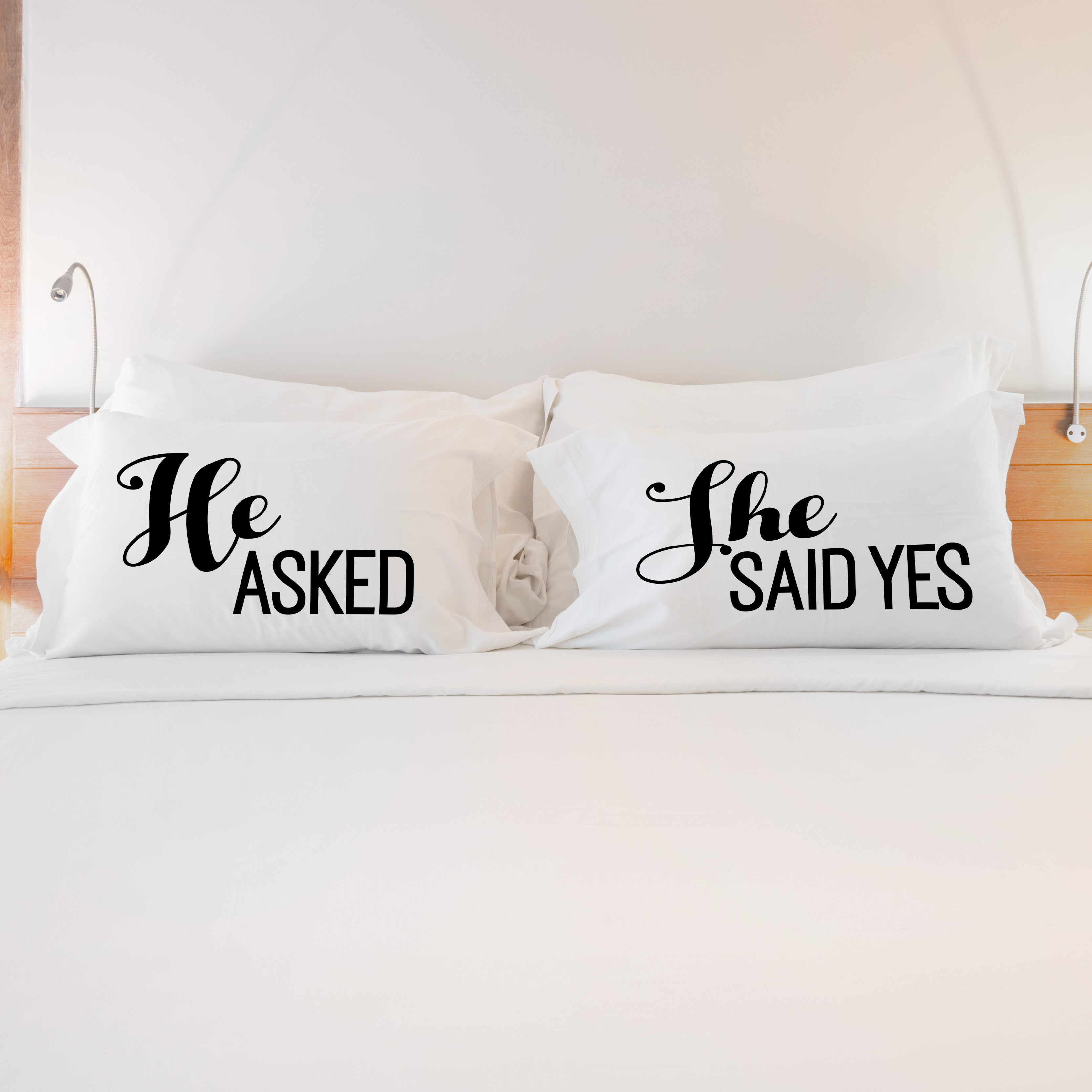 Trinx Aylesbury 2 Piece She Said Yes Pillow Case Set Wayfair