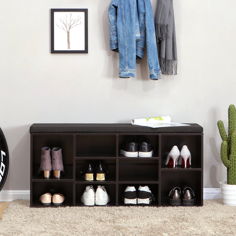 Ebern Designs Cubbie Shoe Storage Bench Reviews Wayfair