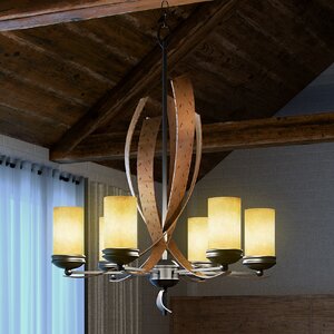 Recycled Aizen 6-Light Shaded Chandelier