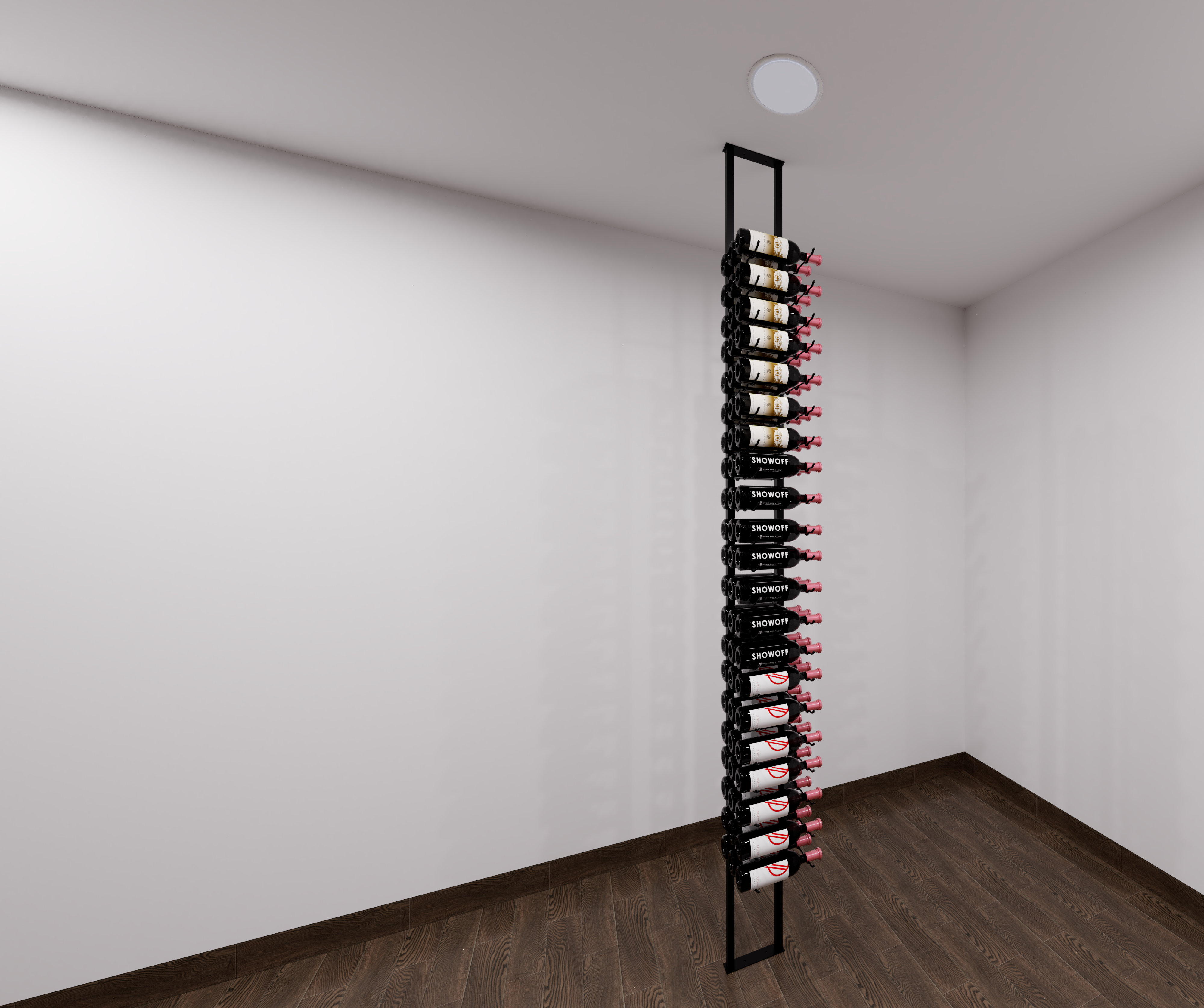 floating wine bottle rack