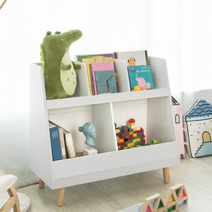 Kids Safari Bookshelf Toddler Book Toy Organizer Children Play Room Furniture 