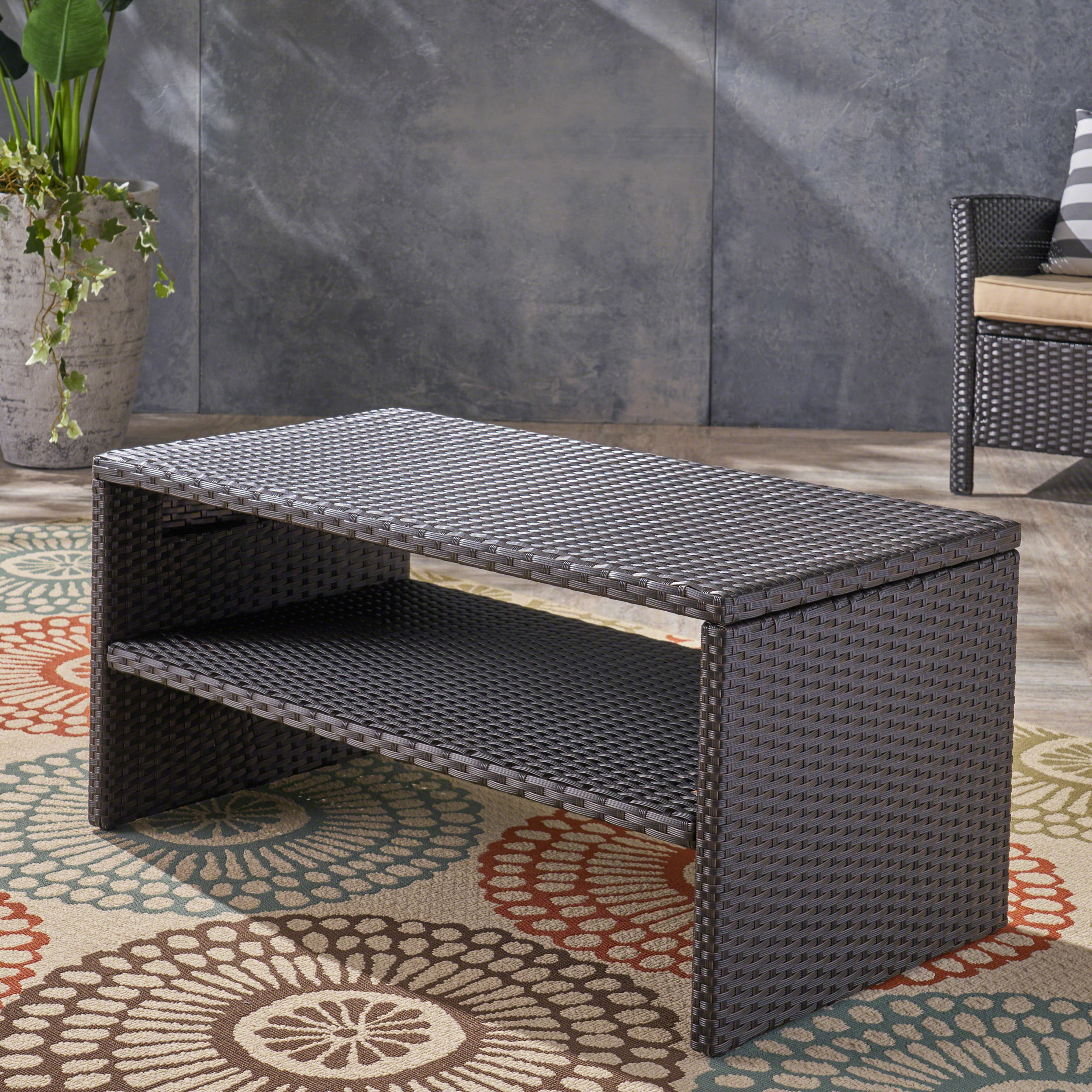 Loganville Wicker Rattan Coffee Table