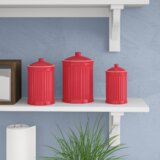 Red White Kitchen Canisters Jars You Ll Love In 2020 Wayfair