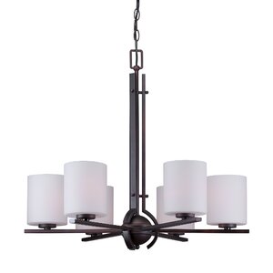 Burkley 6-Light Shaded Chandelier