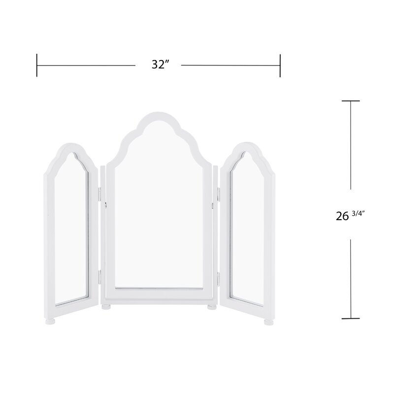 tri fold vanity mirror