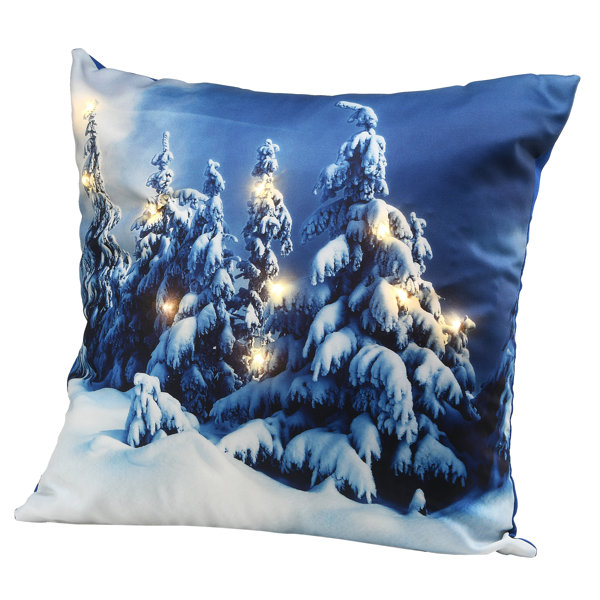 Christmas Led Light Up Filled Cushion Pillow With Lights Christmas