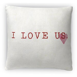 I Love Us Fleece Throw Pillow