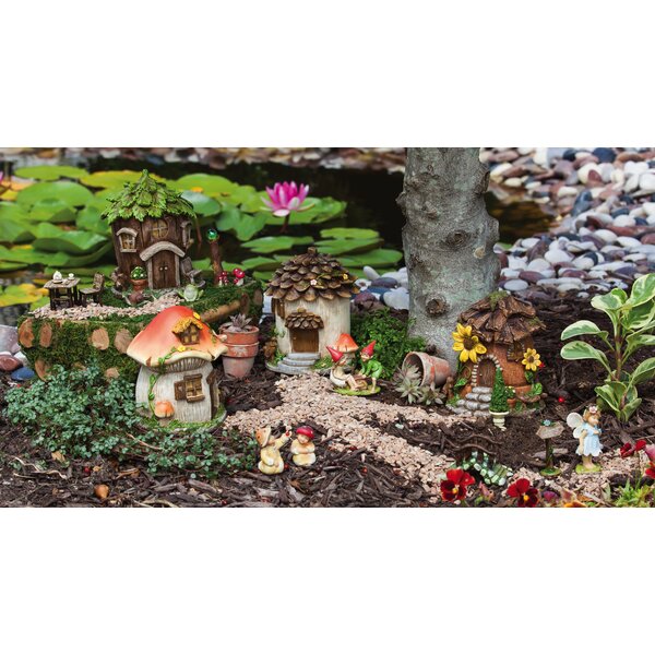 6 Inch Fairy Garden Home Detailed Fairy Garden House with Working Door NW Wholesaler Fairy Garden Miniature Tree Stump House with Working Door 