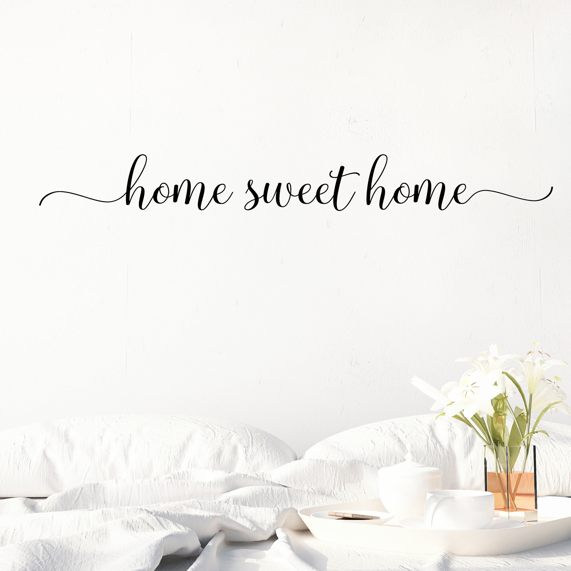 Beautiful Wall Stickers DIY PVC Vinyl Home Sweet Home Wall Stickers NR7