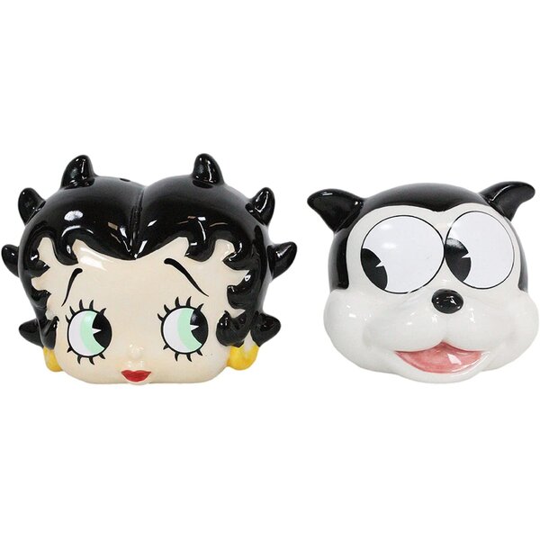 various designs. Betty Boop Magnetic Salt and Pepper Pots 