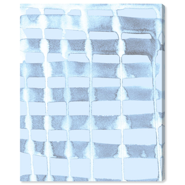 Art Remedy Abstract Rocasola Soft Blue Graphic Art Print On Canvas Wayfair