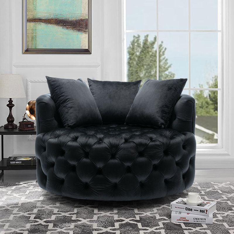osiris 42 9 wide tufted velvet yes barrel chair