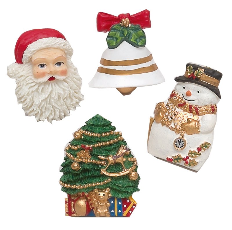 Carnation Home Fashions Christmas Time Set of 12 Shower Curtain Hooks PHP-CT//ASST