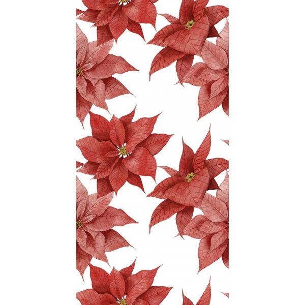 The Holiday Aisle Willernie Timberland Christmas Poinsettias 48 L